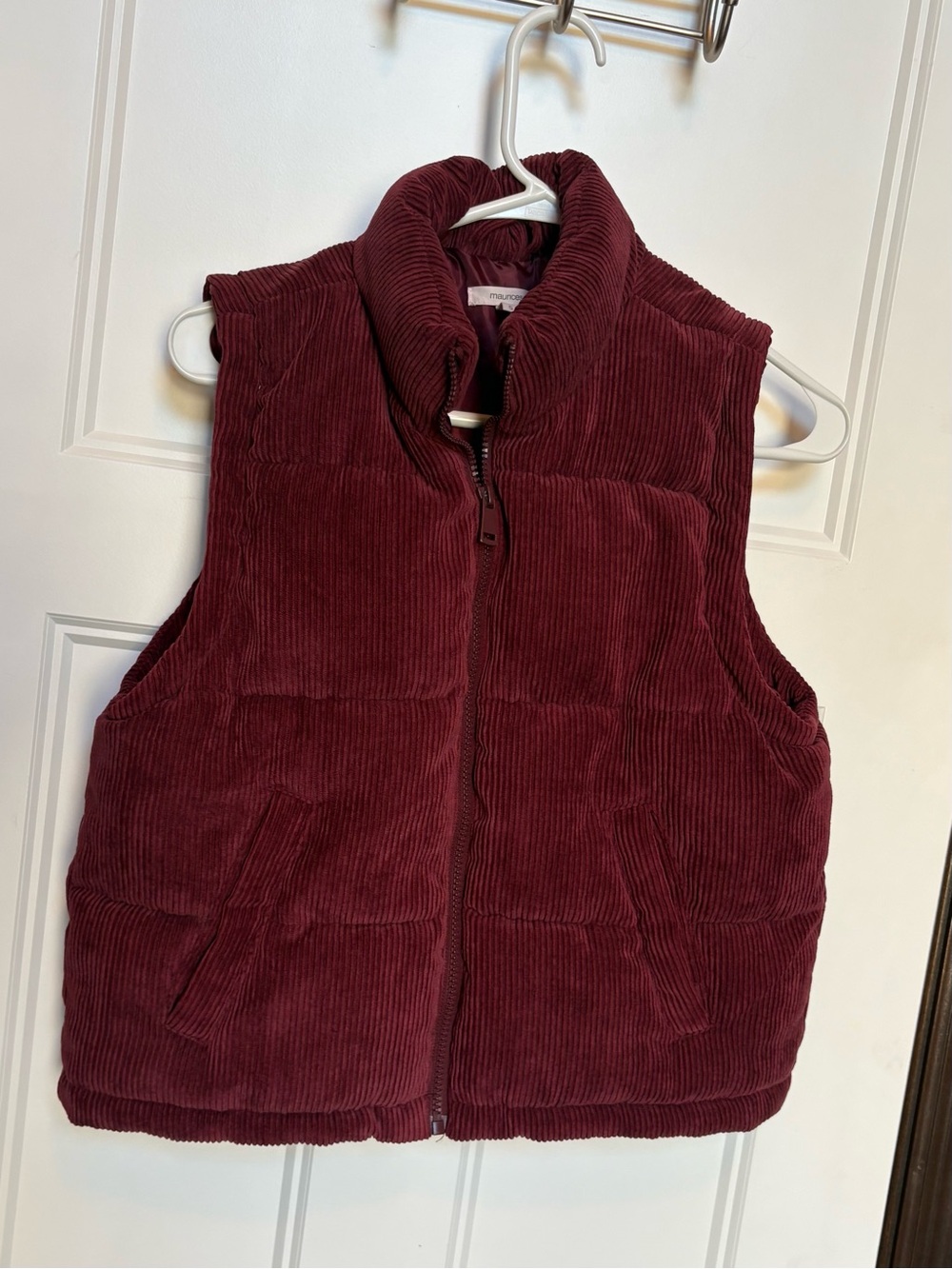 Maurices Corduroy Puffer Vest - Burgundy